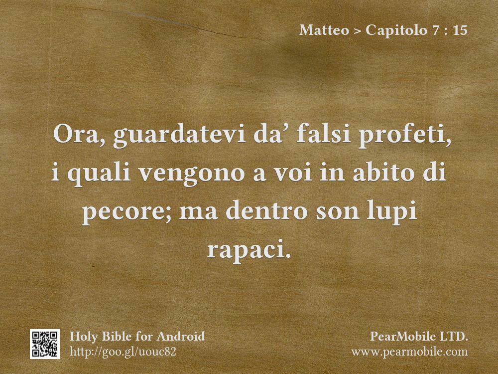 Matteo, Capitolo 7:15